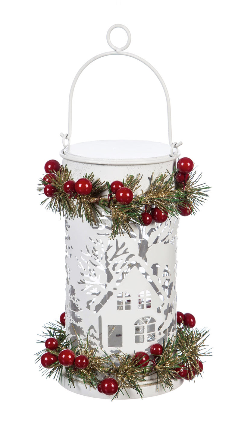 White and Red LED Candle Holder Décor, 2 ASST,8led210