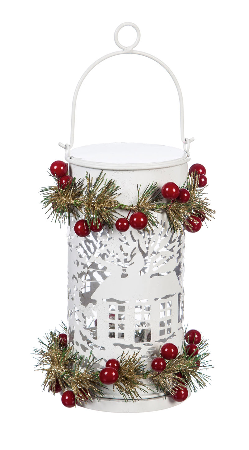 White and Red LED Candle Holder Décor, 2 ASST,8led210