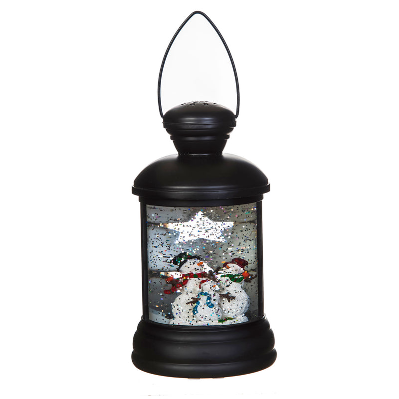 LED Acrylic Lantern Winter Scene Table Decor, 2 Asst,8led362