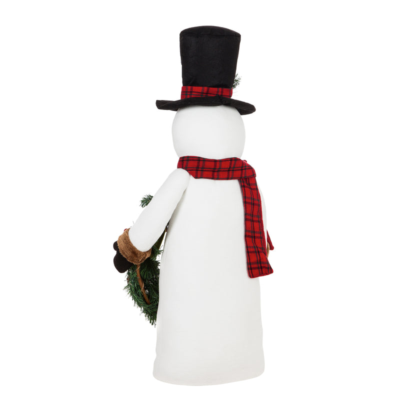 LED Snowman with Wreath Tabletop Decor,8led443