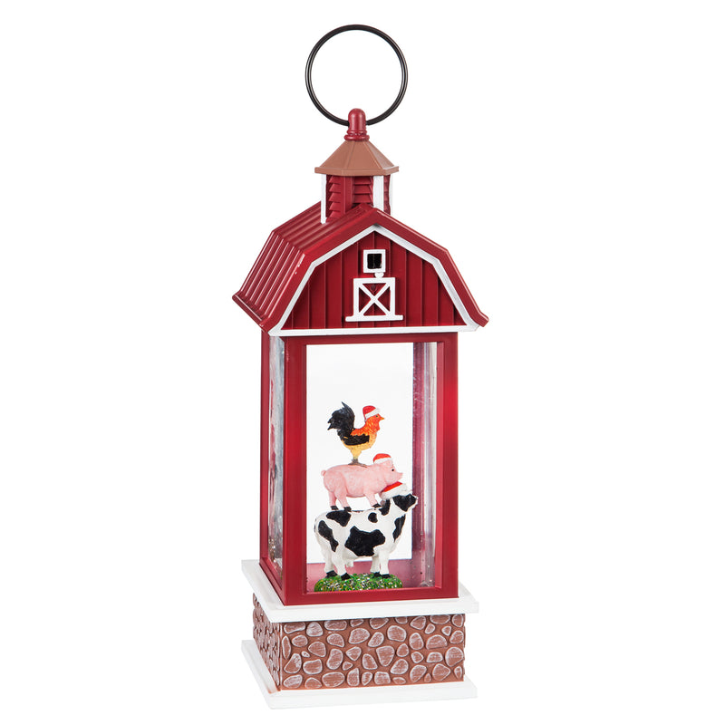 LED Spinning Water Barn Lantern, 2 Asst,8led458