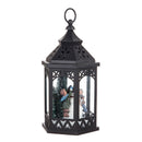 LED Lantern with Flower Cut-out Design and Snowman Scene,8led489
