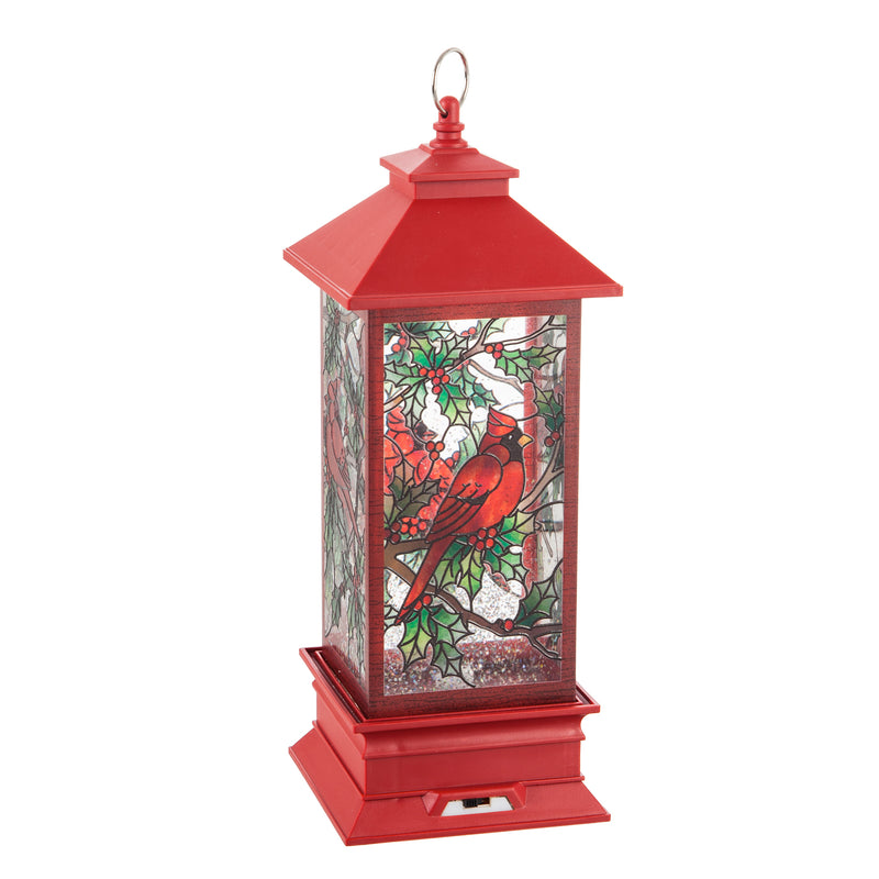 10.5" LED Spinning Water Cardinal Tabletop Décor,8led543