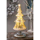 18" LED Musical Tree with Winter Scene Tabletop Decor,8led546