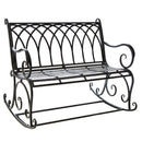 Black Rocking Garden Bench,8mb062