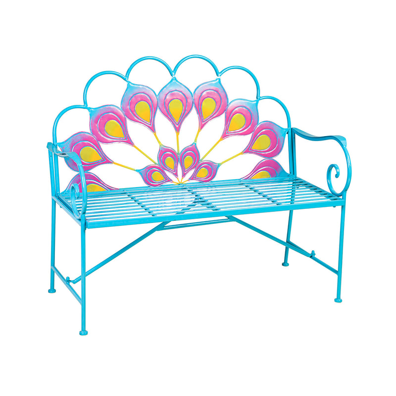 Metal Peacock Garden Bench,8mb160