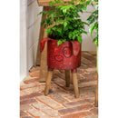 Metal Dog Planter With Wooden Stand,8pmtl171