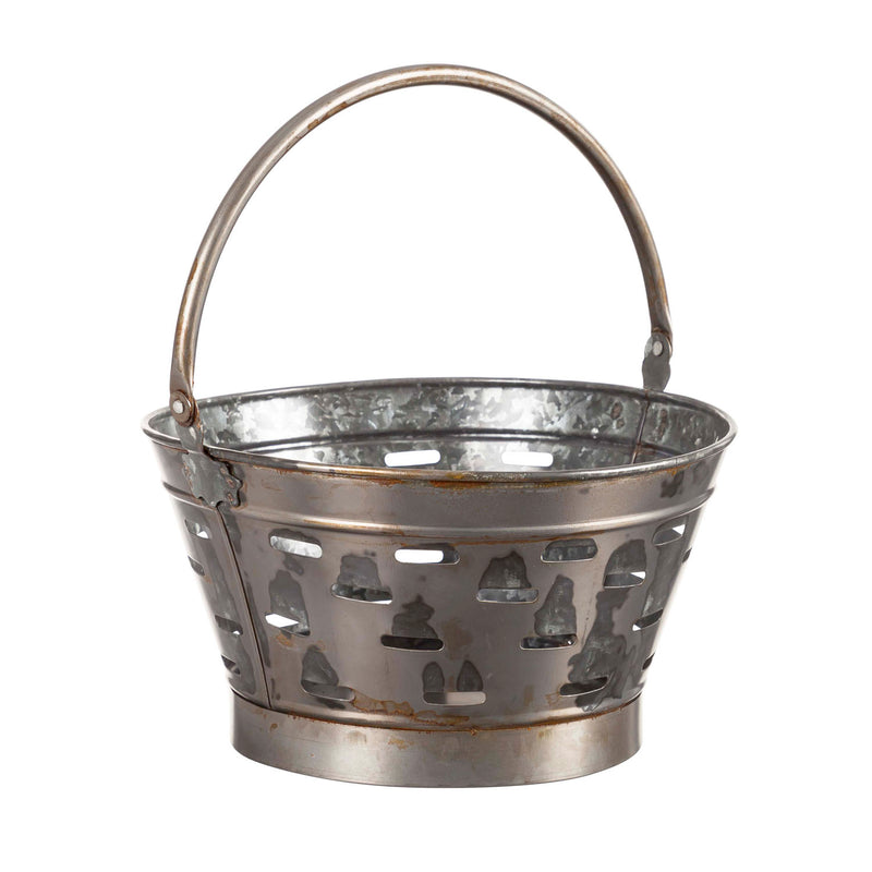 Vintage Olive Bucket Styled Basket, Set of 2,8pmtl5282