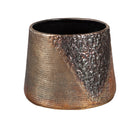 Bronze Metal Planter with Burnt Finish, Set of 2,8pmtl5399