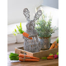 Rattan Rabbit with Carrot Tabletop Decoration,8taf004