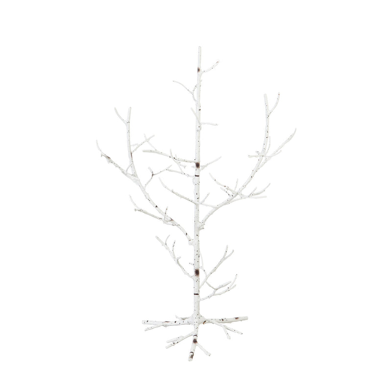 White Rustic Iron Ornament Tree Display, 24",8tam293