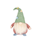 Gnome with Green Floral Hat and Pink Body Table Decor,8tan112