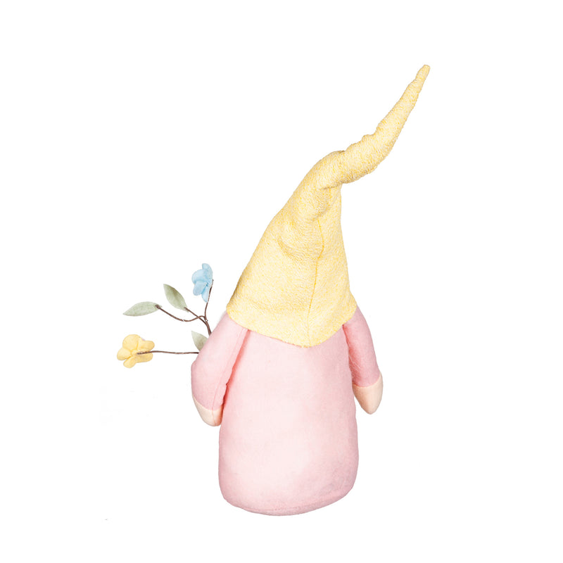 Gnome with Flower Stems Table Decor, 2 Asst,8tan114