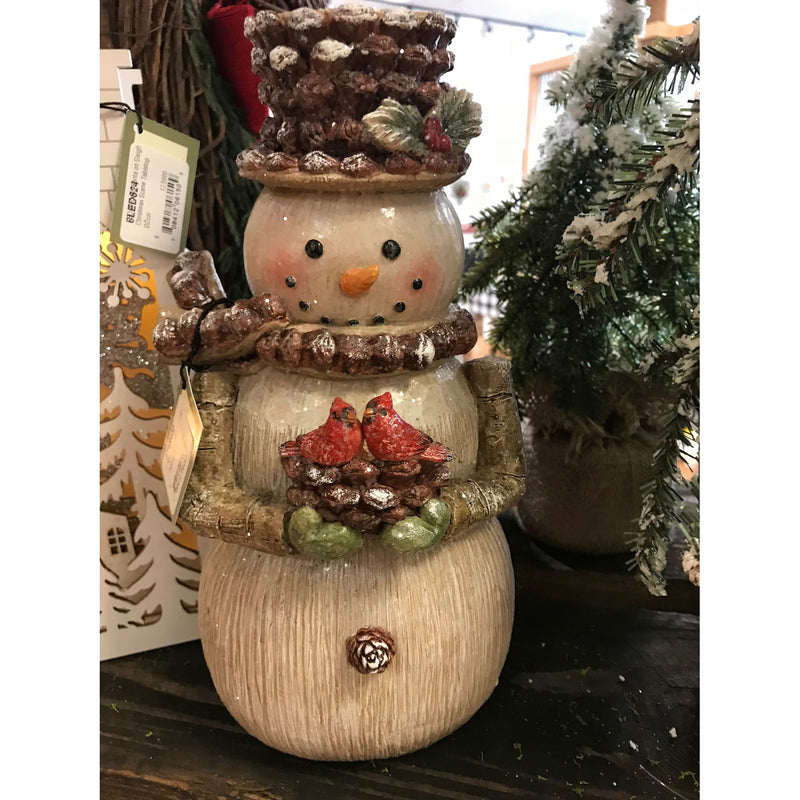 Resin Woodland Snowman Tabletop Decor, 2 Asst,8tar430