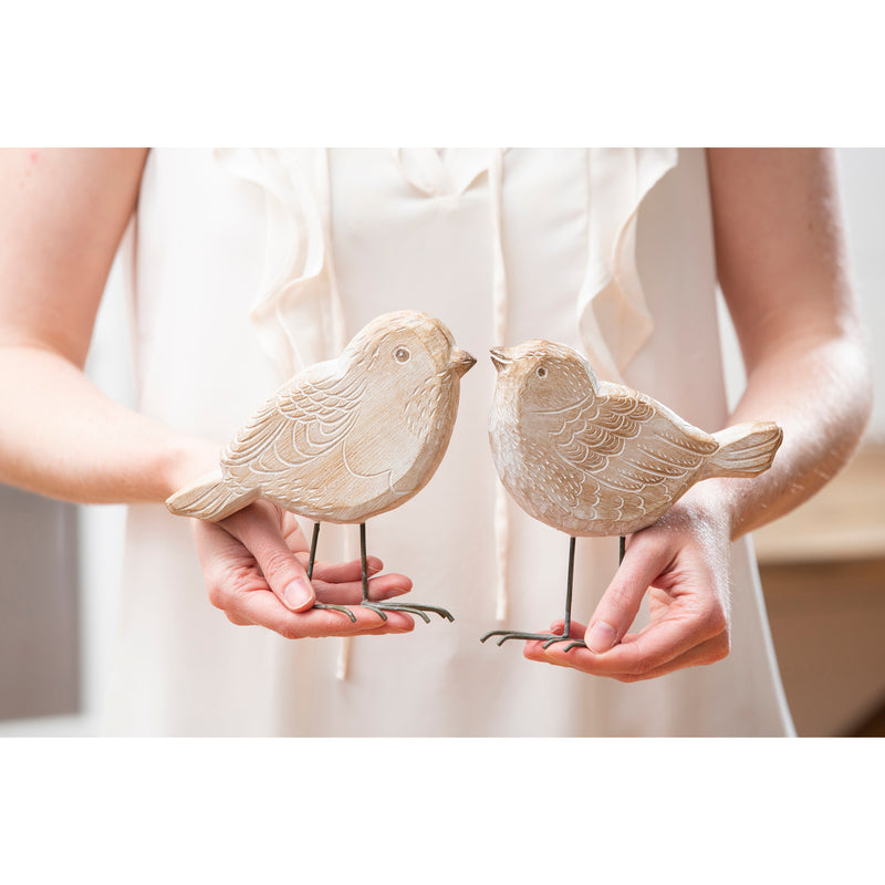 Resin Bird Table Decor, 2 Asst,8tar446