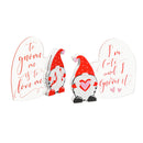 Acrylic and Wood Gnome with Messaging Table Decor, 2 Asst, 8.25"x1"x7.25"inches