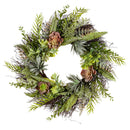 22" Succulent and Fern Spiral Vine Wreath,8wr219