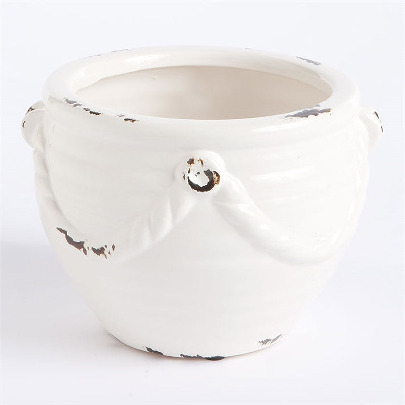 Napa Home Garden,  MINI TUSCANY ROPE BOWL WHITE,f5144w
