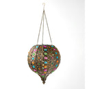 Metal Hanging Lantern Large,11.75"x11.75"x31"inches
