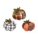 Plush Pumpkins Table Decor, 3 Asst Design, 3 of each, 9 Piece Total in Wooden Crate,p1344120