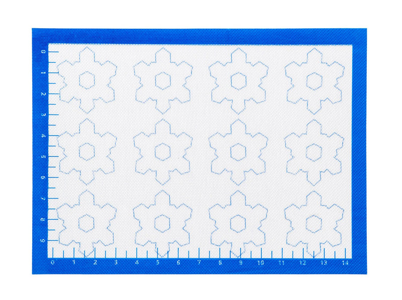 Silicone Baking Mat with Recipe Card and Cookie Cutter, Snowflake,p2159002