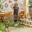 Garden Metal Bench, Bird House,pha243