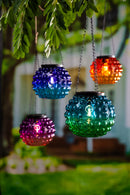 Textured Glass Solar Lanterns,pha316