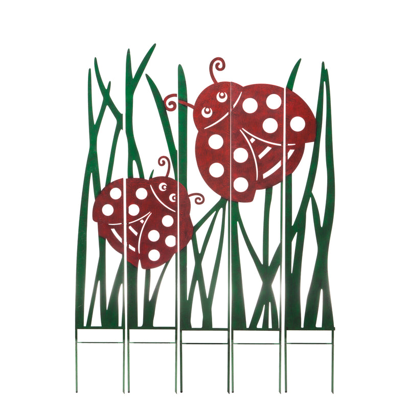 Colored Metal Panel Stakes, Ladybug,q56120