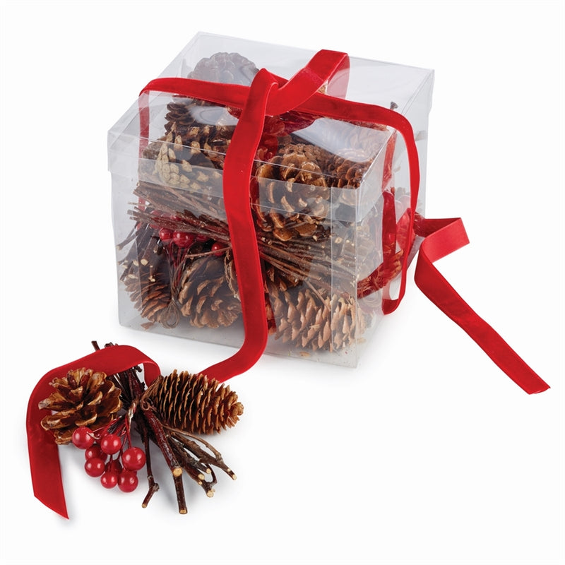 Pine Cone & Berry Fill In Box