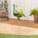 Metal Peacock Planter with cocoliner,zh47m2189a