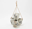 Hanging pot planter, white wash,zq2cg423c