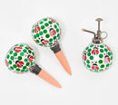 Set of 3 Mosaic watering globe with coordinated mister set, Ladybug,zq84g3480