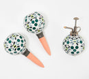 Set of 3 Mosaic watering globe with coordinated mister set,Bee,zq84g3481